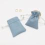 Custom Emboss Printing Logo Mini Leather Pouch For Jewelry Luxury Pu Leather Gift Jewelry Bag