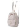 Wholesale Handbags Factory Custom Korea Trending Plush Rolling Bags Winter Cute Plush Ladies Fluffy Backpack With Gold Chain
