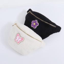 Winter Large Fuzzy Sherpa Crossbody Sling Pack Fleece Park Belt Bag Men Women Pink Fluffy Teddy Waist Bag Girls Fanny Pack