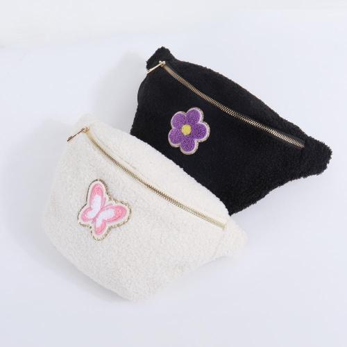 Winter Large Fuzzy Sherpa Crossbody Sling Pack Fleece Park Belt Bag Men Women Pink Fluffy Teddy Waist Bag Girls Fanny Pack