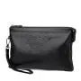 Custom Logo High Quality Luxury Leather Men Envelope Purse Fashion Designer Wristlets Bags Clutch Wallet for Men