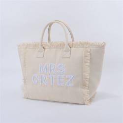 Keymay USA Warehouse Free Shipping Bride Wedding Gift Honeymoon Travel Tote 2023 Beach Bags Canvas Bag Tote Bag Zipper