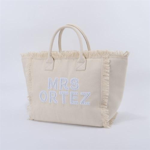 Keymay USA Warehouse Free Shipping Bride Wedding Gift Honeymoon Travel Tote 2023 Beach Bags Canvas Bag Tote Bag Zipper