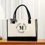 2024 New Reusable Eco-friendly Custom Logo Cotton Tote Shopping Bag Blank Spot Plus Print Logo Canvas Bag Women's Handbag