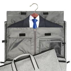 BSCI Factory Custom 45L Foldable Luggage Carrier Duffle Bag Roll Up Travel Garment Duffel Suit Bag includes Toiletry Bag