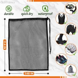 Wholesale Nylon Mesh Drawstring Bag with Cord Lock Closure Small Gym Bag for Basketball, Volleyball, Football, Golf Stuff Balls