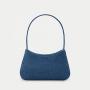 2024 Custom Blue Washable Denim Pu leather Ladies Shopper Shoulder Hand Bag Women Hobo Bucket Handbag Small Tote bags