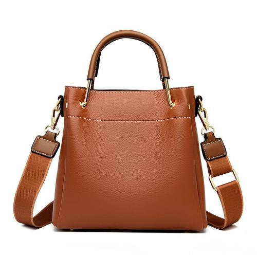2024 Custom Minimalist Vegan Leather Bucket Bag Handbag For Women Ladies