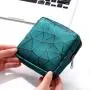 Portable Multifunctional PU Leather Women Menstrual Rhombus Sanitary Napkin Organizer Pouch Diamond Cosmetic Bag