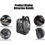 Gelory Heavy Duty Mesh Backpack Black See Through College Student Backpack for Commuting Swimming Travel Beach Outdoor