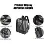 Gelory Heavy Duty Mesh Backpack Black See Through College Student Backpack for Commuting Swimming Travel Beach Outdoor
