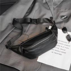 2024 New Waist Men's Outdoor Sports Running Men's Shoulder Bag  Soft Leather Belt Bag Men's Messenger Bag Wholesale