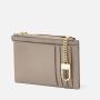 Custom Logo Leather Card Holder Coin Purse With Metal Chain Wallet Credit Card Holder