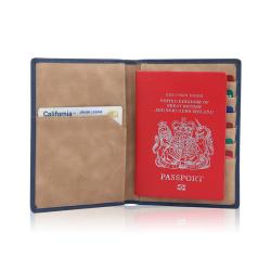 Wholesale leather passport travel wallet slim passport cover rfid blocking leather passport holder