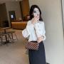 Simple Retro Shoulder Bag for Women 2024 new Wholesale Women's Crossbody Bag Printed Niche Cylinder Messenger Bag Female