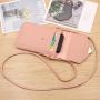 New Ladies Fashionable Heart-Shape Decorated Transparent Touch Screen Mobile Phone Bag Simple Women's Student Messenger Bag