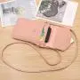 New Ladies Fashionable Heart-Shape Decorated Transparent Touch Screen Mobile Phone Bag Simple Women's Student Messenger Bag