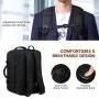 Waterproof 15.6 17 18 inch Men Women Laptop Backpacks Bags with 3 Packing Cubes Large Capacity 40L 50L Travel Backpacks Carry on