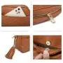 LOVEVOOK Trendy Design Lightweight Quilted Shoulder Purse Vegan Leather with Tassel Quality Crossbody Bags Women