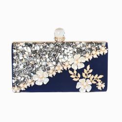 New arrival elegant clutch bag purse woman handbag wedding bride clutches velvet handmade flower evening bags for lady
