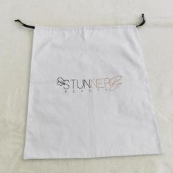 Custom Logo Printing White Large Dust Cotton Twill Bag For Handbag Drawstring  Cotton Dust Packaging Shopping Bag