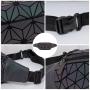 LOVEVOOK 2021 fanny pack womens crossbody belt bag for girls small purse waist pack women ladies geometric luminous fanny bag