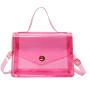 2023 Fashion Summer Customized Women PVC Crossbody Bags Transparent Candy Color Clear Purse Girls Shoulder Bag