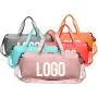 Custom Print Foldable Tote Carry on Luggage Sports Duffel Bags for womens Lightweight Weekend Travel Swimming Gym Yoga Bag