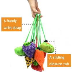 Gelory Fruits Reusable Grocery Shopping Tote Bags Folding Pouch Storage Bags Convenient Grocery Bags for Shopping Travel
