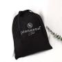 Custom Logo Printing Black Nylon Mesh Laundry Bag Drawstring Fruit Shampoo Packing Gift Mesh Pouch