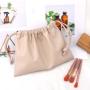 Custom Logo Printed Emboss Pu Leather Drawstring Bag For Cosmetic Waterproof Packaging Gift Makeup Dust Leather Pouch