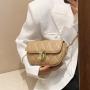 2024 new small fragrant style shoulder bag simple texture women's luxury design women's bag