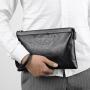 Custom Logo High Quality Luxury Leather Men Envelope Purse Fashion Designer Wristlets Bags Clutch Wallet for Men