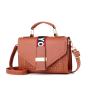 Summer Woman Monogrammed Plain Color PU Woven Straw Handbags