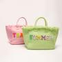 2022 Keymay USA Warehouse Free Shipping Bright Color Fashion Large Capacity Handbag Mixed 6 Color Canvas Fring Beach Tote Bag