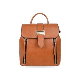 Classic PU Leather Small Black Lady Backpack for Women Lightweight Backpack with Adjustable Shoulder Strap