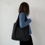 Large Capacity Solid Color White Handbag Canvas Tote Shopping Bag Casual Cloth shoulder cotton bag For Girls Ladies