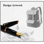 Custom logo wholesale Cowhide vintage back pack bag male drawstring rucksack hipster school canvas leather backpack for men