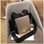 Luxury Ladies Bucket Single Shoulder Large Capacity Messenger Female Solid Color Handbag Bucket Pu Leather Lady Shoulder Bag