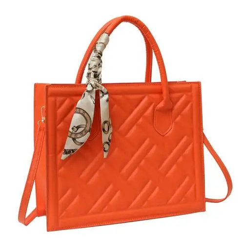 HR544 Women's Bag New Fashion Comfortable Handheld Scarf Ladies Handbag Single Shoulder Crossbody Underarm Large Square Bag