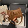 Silk scarf bow crossbody women's bag 2024 new fashion embroidery shoulder bag handbag ladies bags