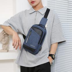 Customized Luxury Designer Mobile Cell Phone Usb Charging Sport Male Crossbody Chest Bag With Logo