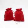 Customized Small Velvet Drawstring Jewelry Lipstick Storage Bag Flannel Gift Packaging Security Necklaces Gemstones Stamped