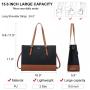2022 LOVEVOOK 15.6 Inch Waterproof PU Leather Computer Bags ladies Business Office Work laptop Bag fashion women handbags