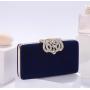 CCF596 Luxury Diamond Rhinestone Buckle Satin Ladies Evening Bag Wedding Clutch Purse Luxury Evening Bling Purses Handbag