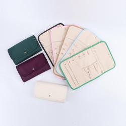 Gift Bag Pouches Custom Own Logo Flap Folded Jewelry Organizer Pouch Suede Microfiber Jewelry Packaging Bags