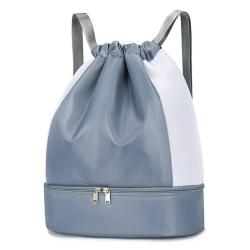 ZWY063 New Sports Gym Travel Lightweight Double Drawstring Backpack Men and Women Outdoor Simple Oxford Ultralight Backpack