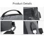 Custom Logo Men's Chest Bag Popular Lightweight Outdoor Travel Shoulder Messenger Bag With USB charging port