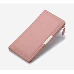 ZR607 Women's Long Wallet Fashion Girl PU Open Wallet Horizontal Square ID Card Holder Handbag Coin Purse Colored Zero Wallet