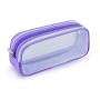 Gelory Creative Transparent Mesh Pencil Case Portable Lightweight Mesh Zipper Desk Storage Pouch Pencil Bags